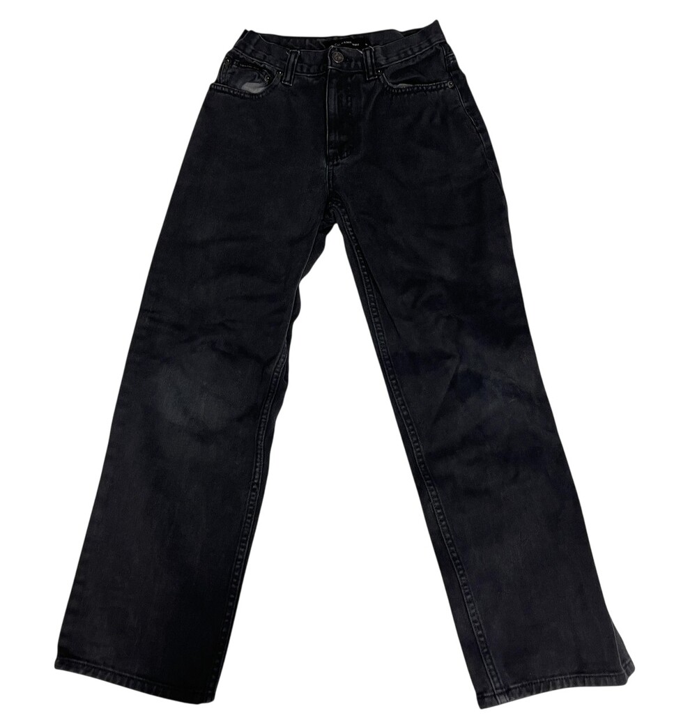 Calvin Klein Jeans Girls 10 Black Denim Straight Leg Jeans 5 Pocket Classic